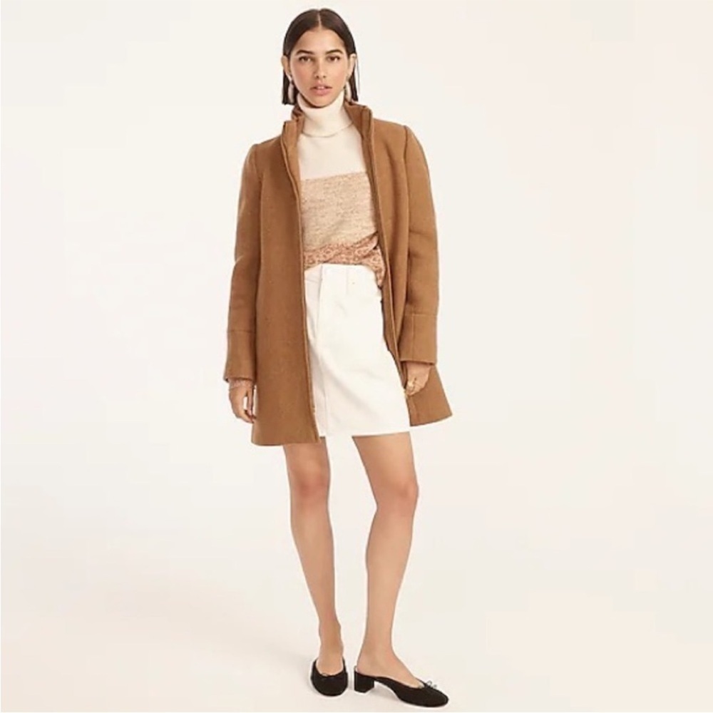 J. Crew Lodge coat Italian wool winter jacket full zip size 10 - Picture 3 of 13